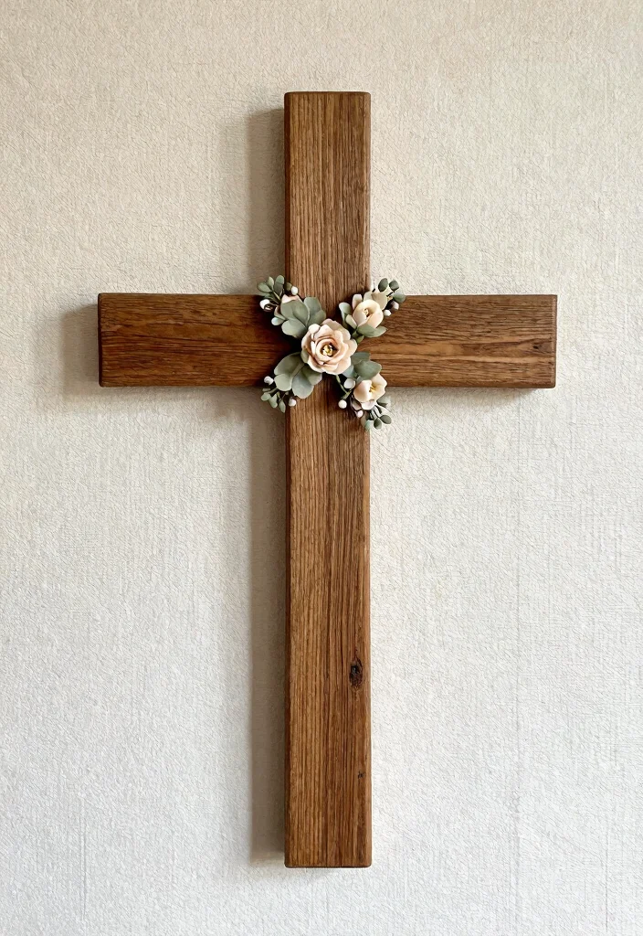 12 Christian Craft Ideas Meaningful and Easy to Make - 3. Wooden Cross Decor 1