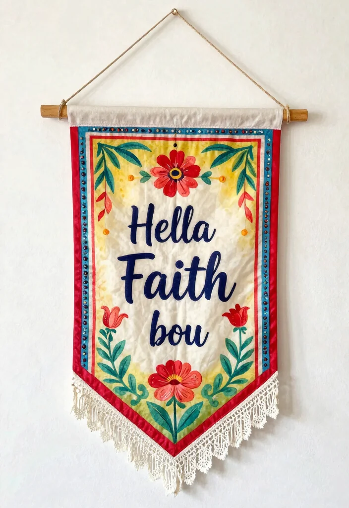 12 Christian Craft Ideas Meaningful and Easy to Make - 7. DIY Faith Banner 1