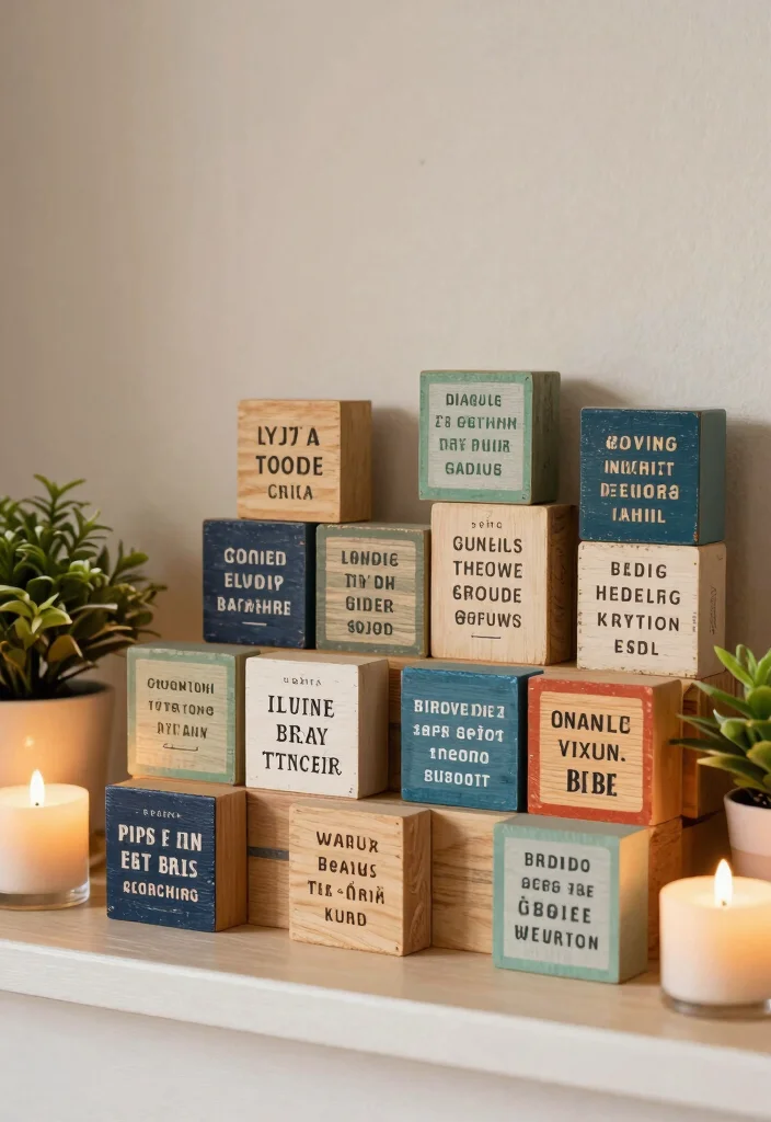 12 Christian Craft Ideas Meaningful and Easy to Make - 8. Upcycled Bible Verse Blocks 1