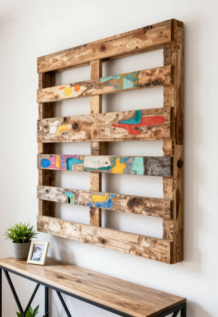 12 Craft Ideas Wall Decor Easy Handmade Accents - 1. Upcycled Wooden Pallet Art 1