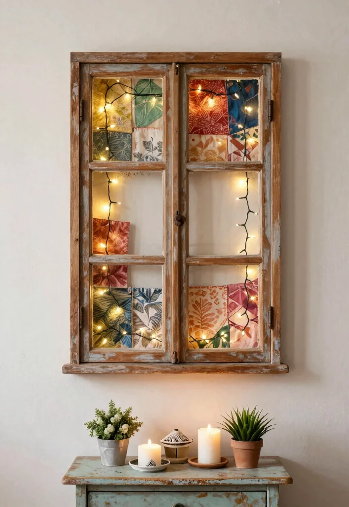 12 Craft Ideas Wall Decor Easy Handmade Accents - 6. Repurposed Window Frames 1