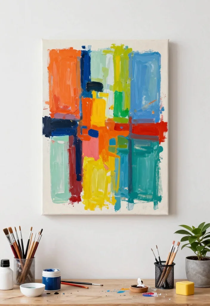 12 Craft Ideas Wall Decor Easy Handmade Accents - 7. Handmade Canvas Art 1