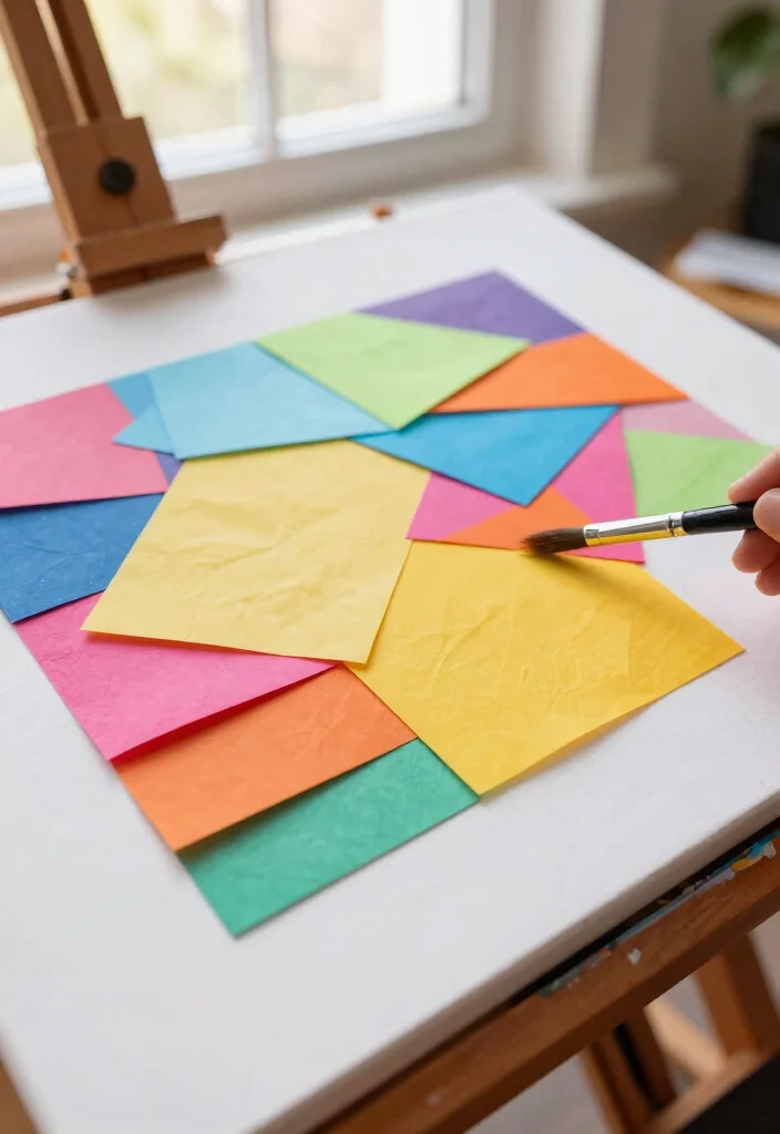 12 Craft Ideas with Tissue Paper: Easy and Budget Friendly - 2. DIY Tissue Paper Art 1