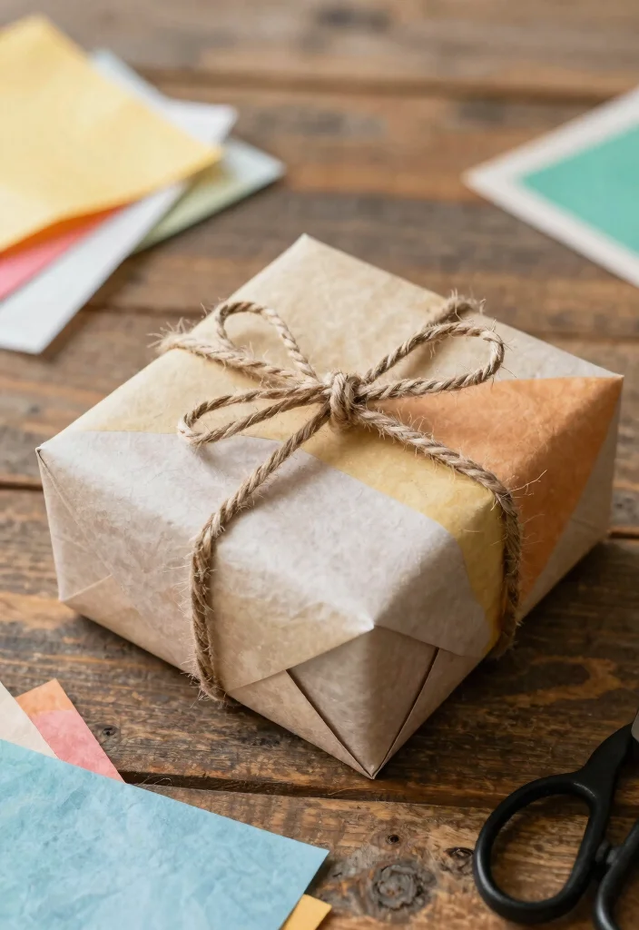 12 Craft Ideas with Tissue Paper: Easy and Budget Friendly - 3. Tissue Paper Gift Wrap 1