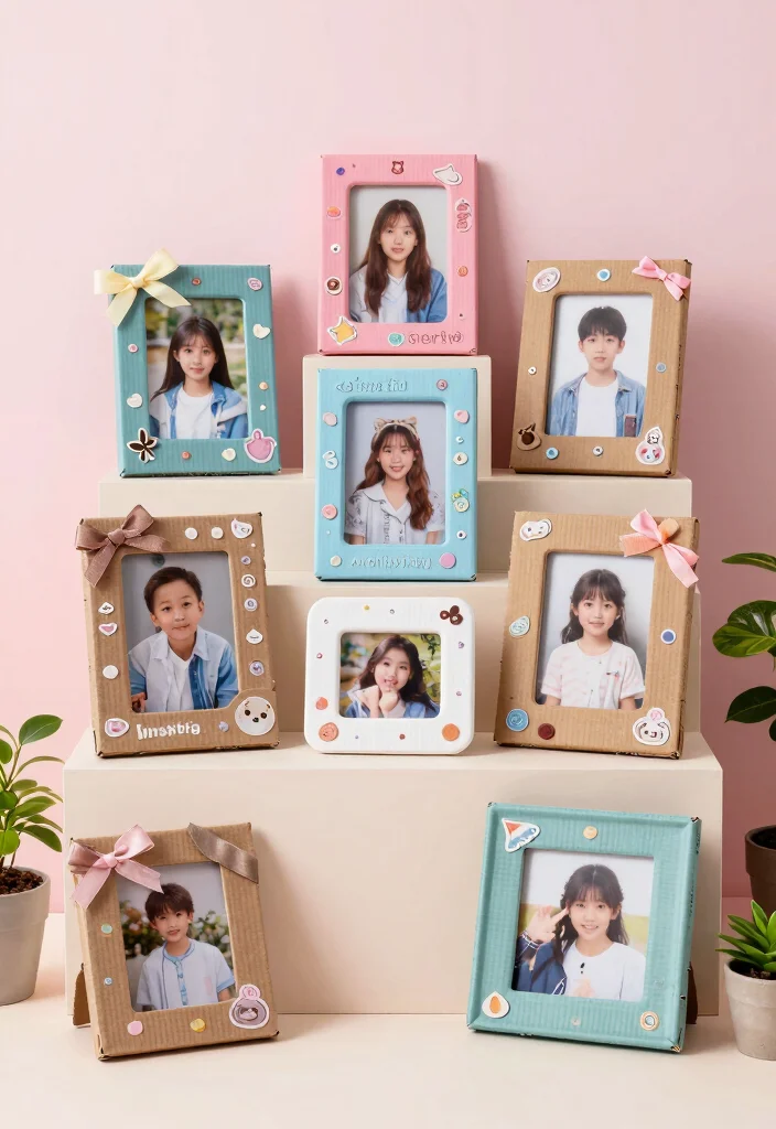 12 Creative Carton Decoration Ideas for Your Eco-Friendly Home - 8. Personalized Photo Frames 1