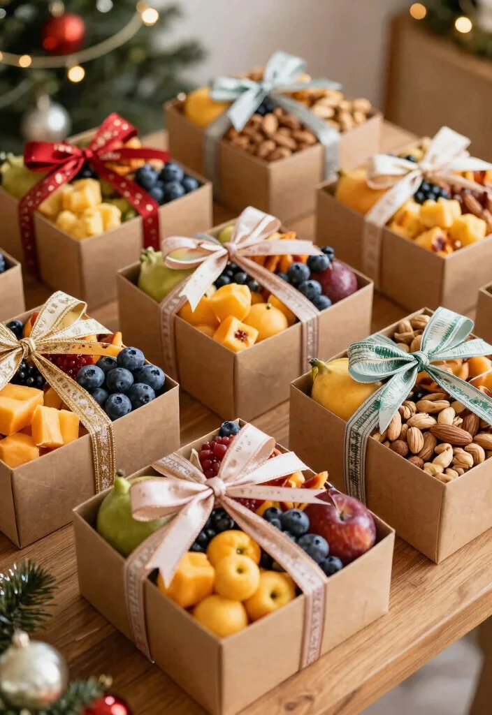 12 DIY Christmas Box Ideas for Festive Gift Packaging - 12. Seasonal Fruit and Nut Gift Boxes 1