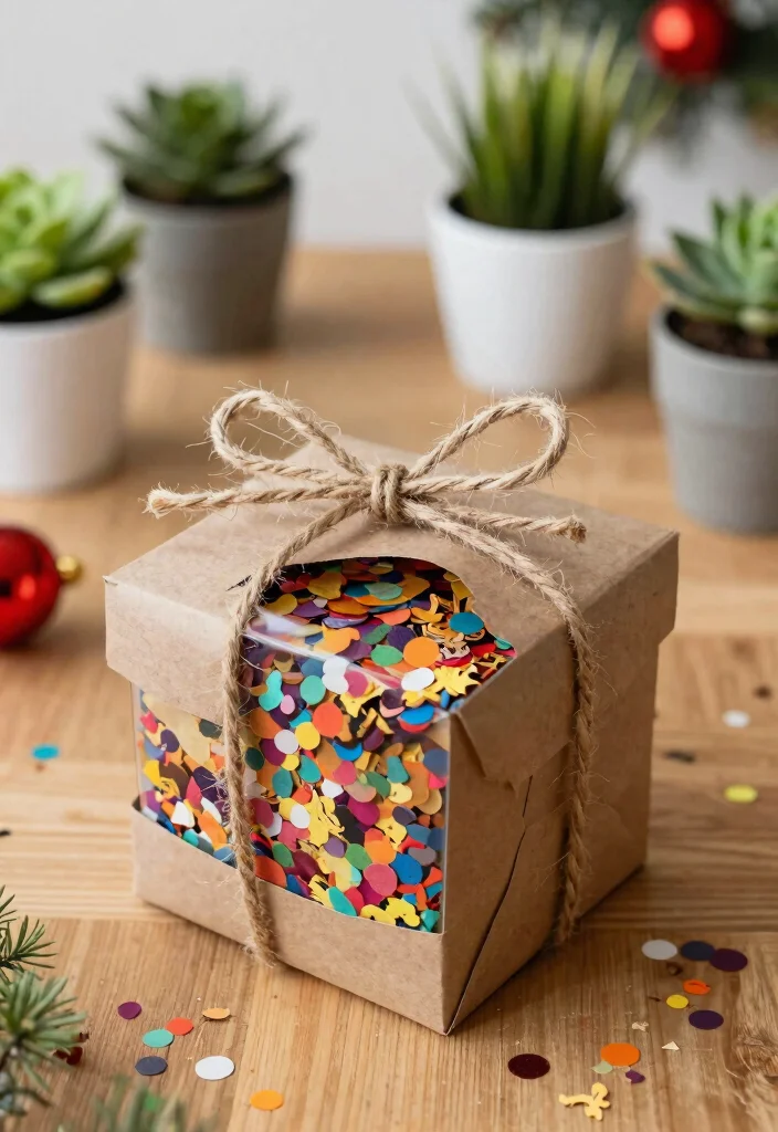 12 DIY Christmas Box Ideas for Festive Gift Packaging - 5. A Gift Biodegradable Confetti Box 1