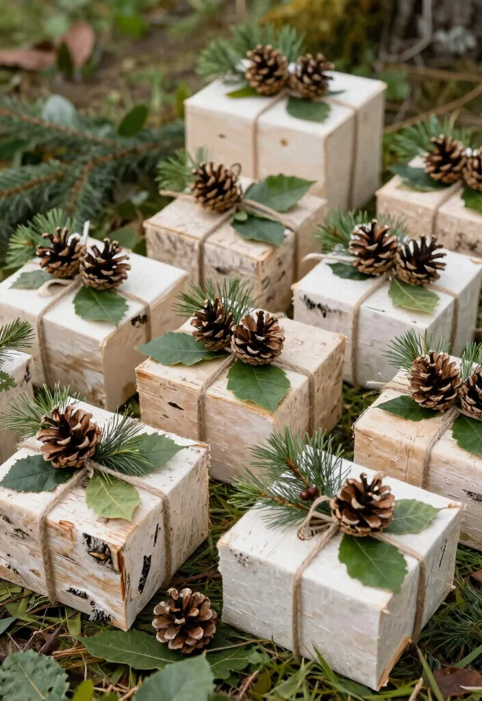 12 DIY Christmas Box Ideas for Festive Gift Packaging - 6. Nature-Inspired Gift Boxes 1