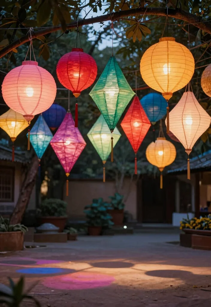 12 DIY Haldi Decoration Ideas: Budget Friendly and Traditional 6 12 DIY Haldi Decoration Ideas: Budget Friendly and Traditional - 6. Handmade Paper Lanterns 1