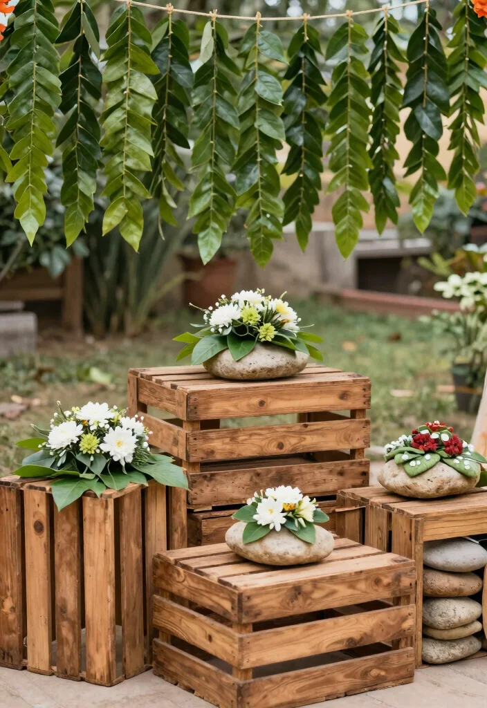 12 DIY Haldi Decoration Ideas: Budget Friendly and Traditional 8 12 DIY Haldi Decoration Ideas: Budget Friendly and Traditional - 8. Natural Element Decor 1