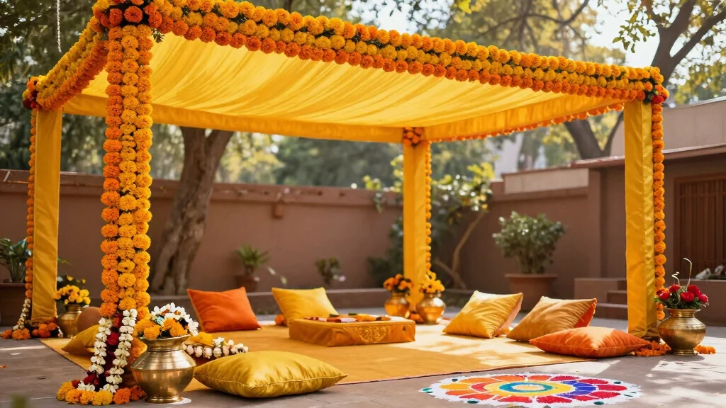12 DIY Haldi Decoration Ideas: Budget Friendly and Traditional