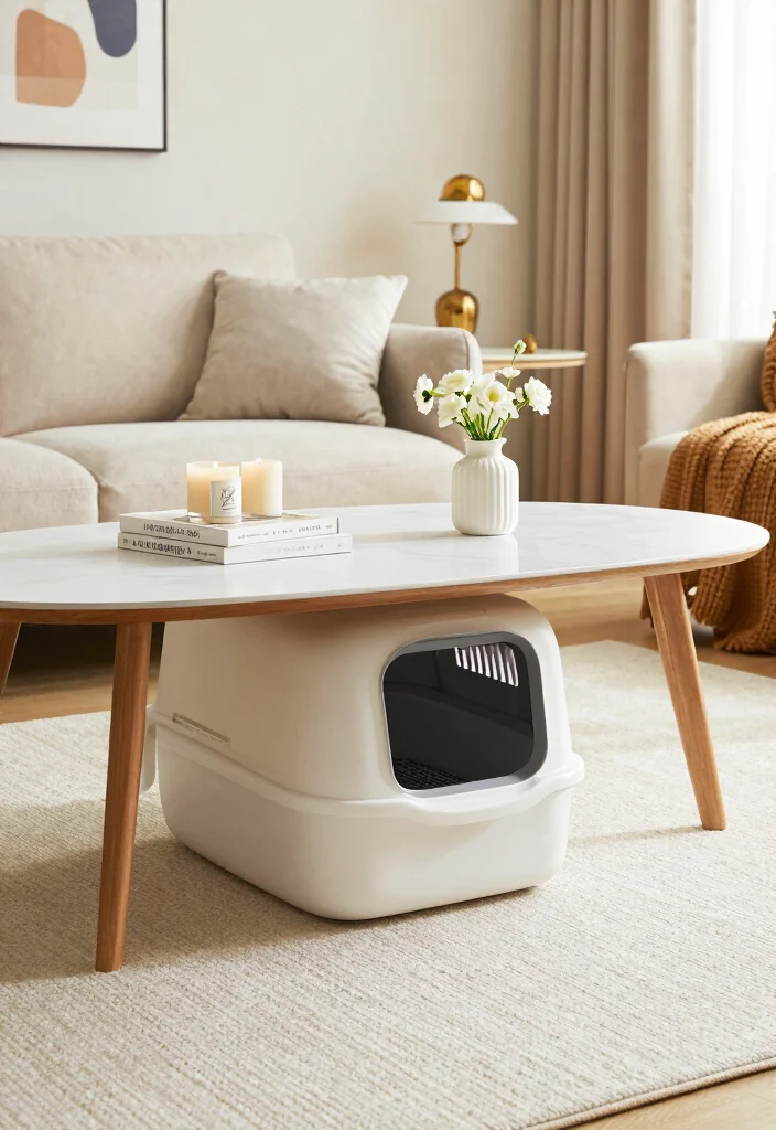 12 DIY Litter Box Ideas Hidden and Stylish Solutions 6. Coffee Table Conversion 0