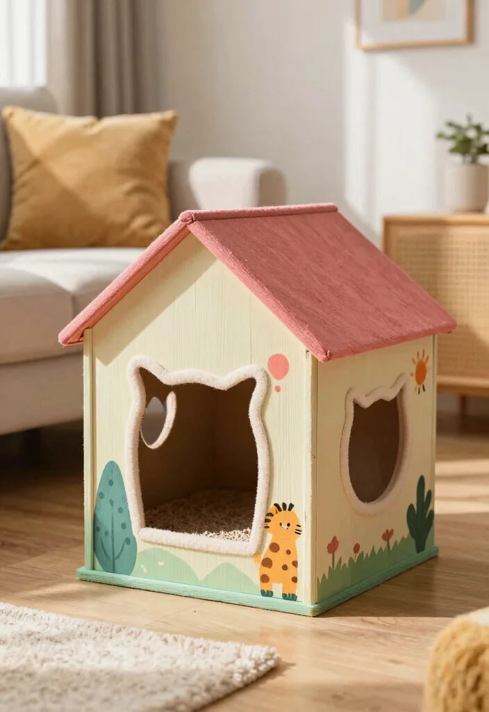 12 DIY Litter Box Ideas Hidden and Stylish Solutions 9. DIY Cat House with Litter Box 0