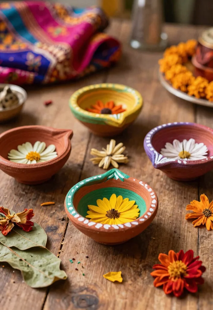 12 Diya Decoration Ideas Creative DIY Festival Decor 1 12 Diya Decoration Ideas Creative DIY Festival Decor - 1. Eco-Friendly Clay Diyas 1