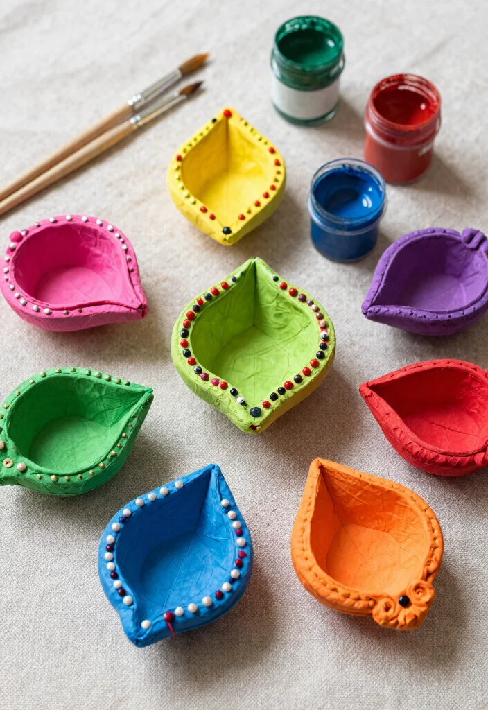 12 Diya Decoration Ideas Creative DIY Festival Decor 4 12 Diya Decoration Ideas Creative DIY Festival Decor - 4. Paper Mache Diyas 1