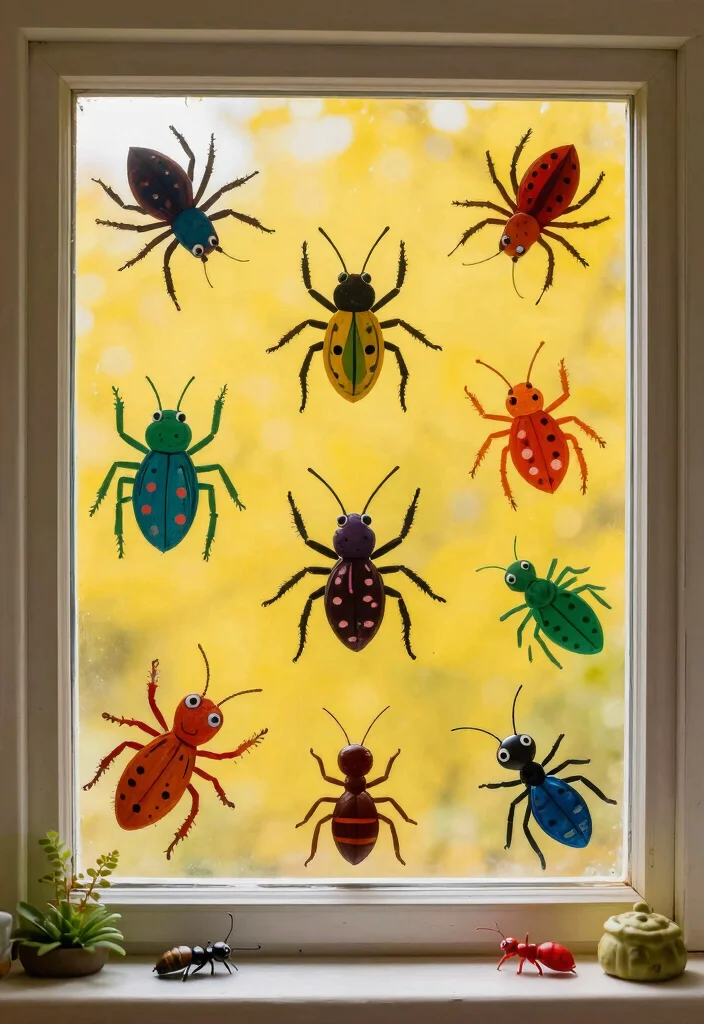 12 Easy Halloween Window Painting Ideas Last Minute Friendly - 10. Creepy Crawlers 1