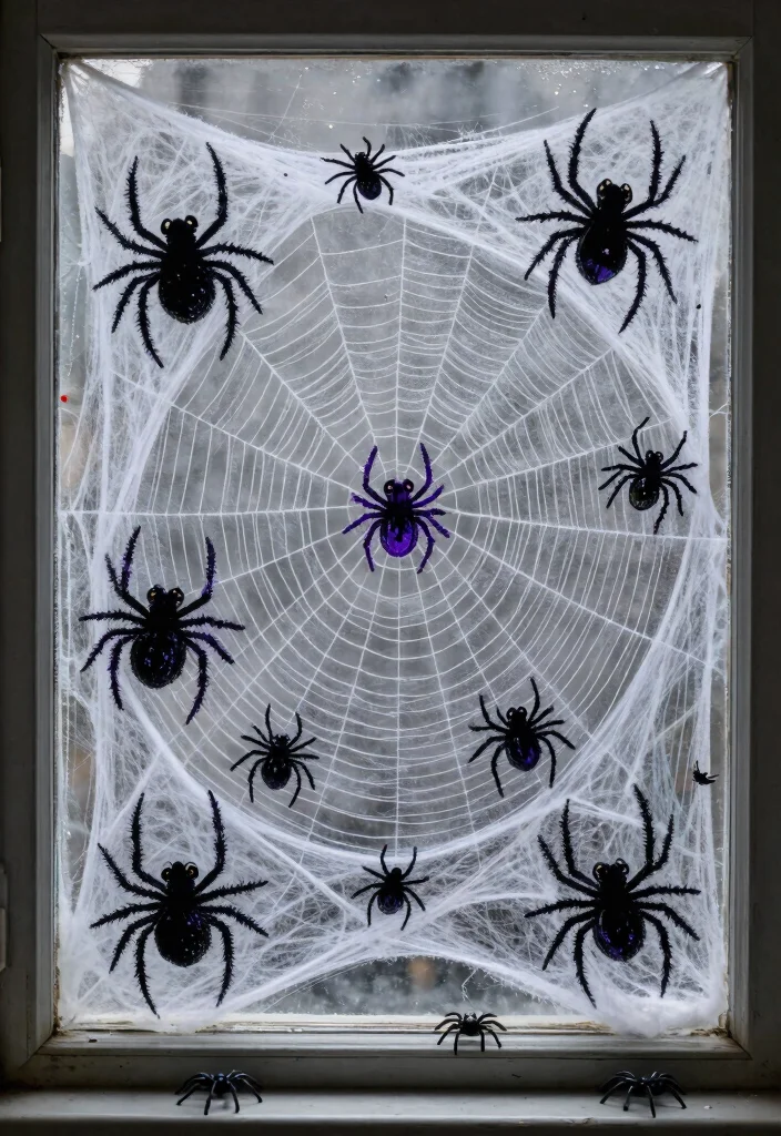 12 Easy Halloween Window Painting Ideas Last Minute Friendly - 3. Spooky Spiders 1