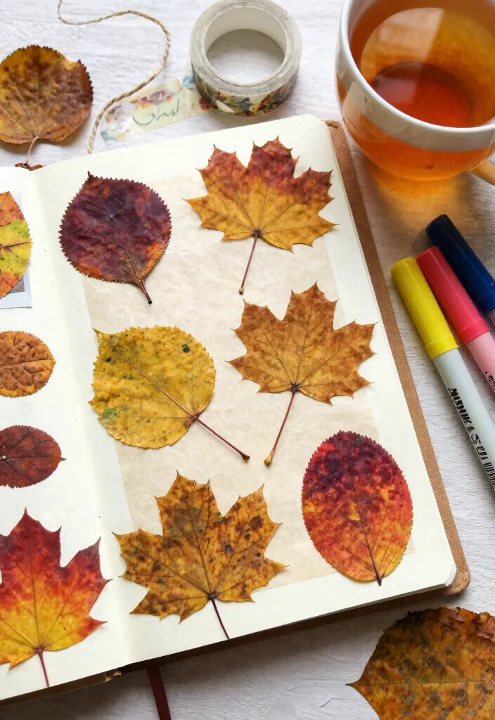 12 Fall Junk Journal Ideas Cozy and Creative for Autumn - 1. Leafy Layered Pages 1