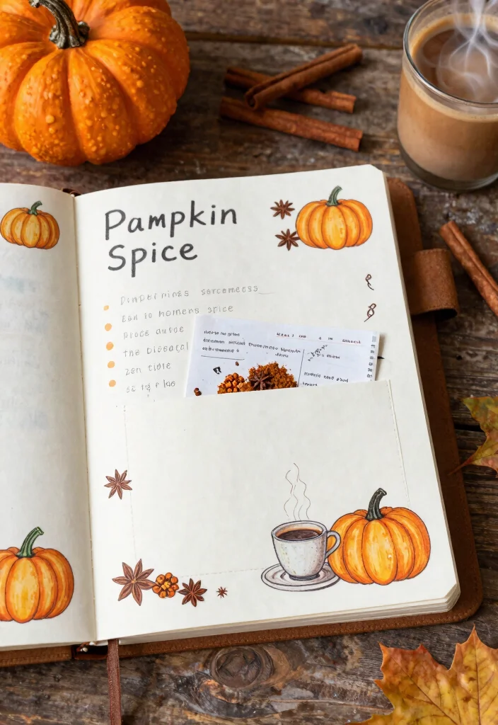12 Fall Junk Journal Ideas Cozy and Creative for Autumn - 2. Pumpkin Spice Dream Pages 1