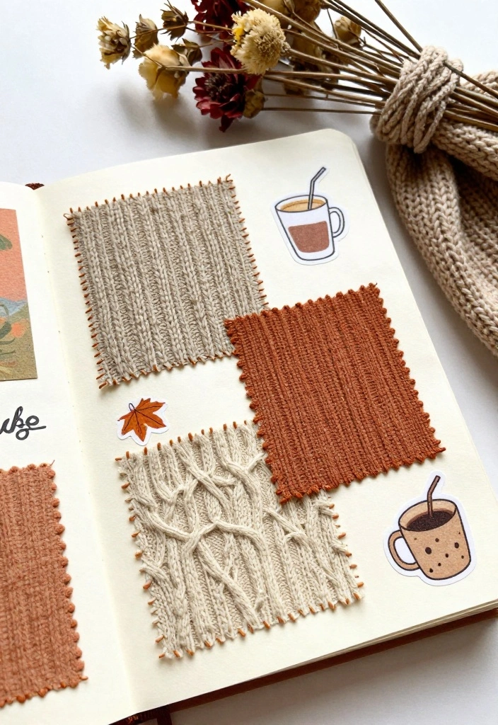 12 Fall Junk Journal Ideas Cozy and Creative for Autumn - 3. Cozy Sweater Textures 1