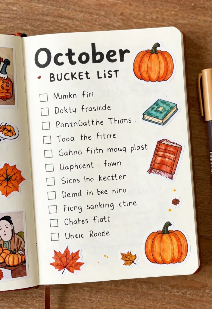 12 Fall Junk Journal Ideas Cozy and Creative for Autumn - 6. October Bucket List 1