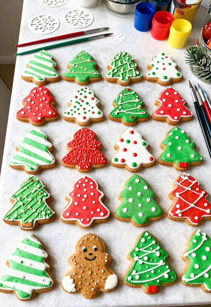 12 Gingerbread Painting Ideas Too Cute to Eat - 5. Festive Patterns and Textures 1