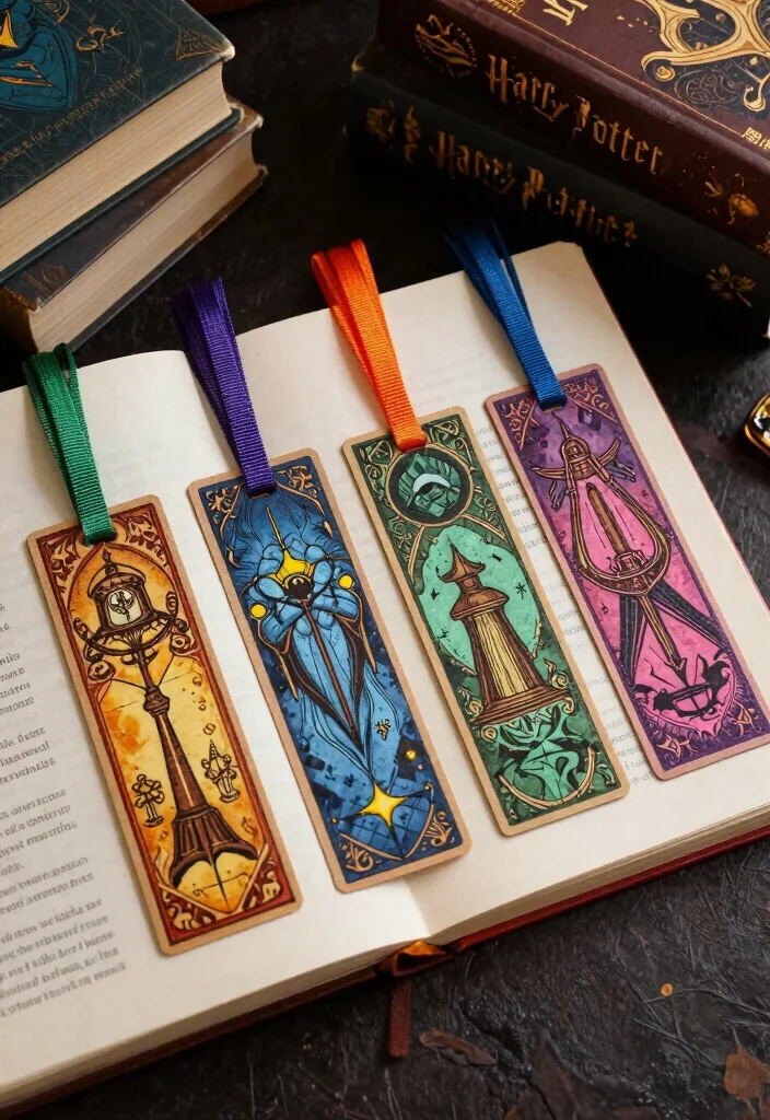 12 Harry Potter Craft Ideas: Magical DIY Decor Projects - 4. Deathly Hallows Bookmarks 1