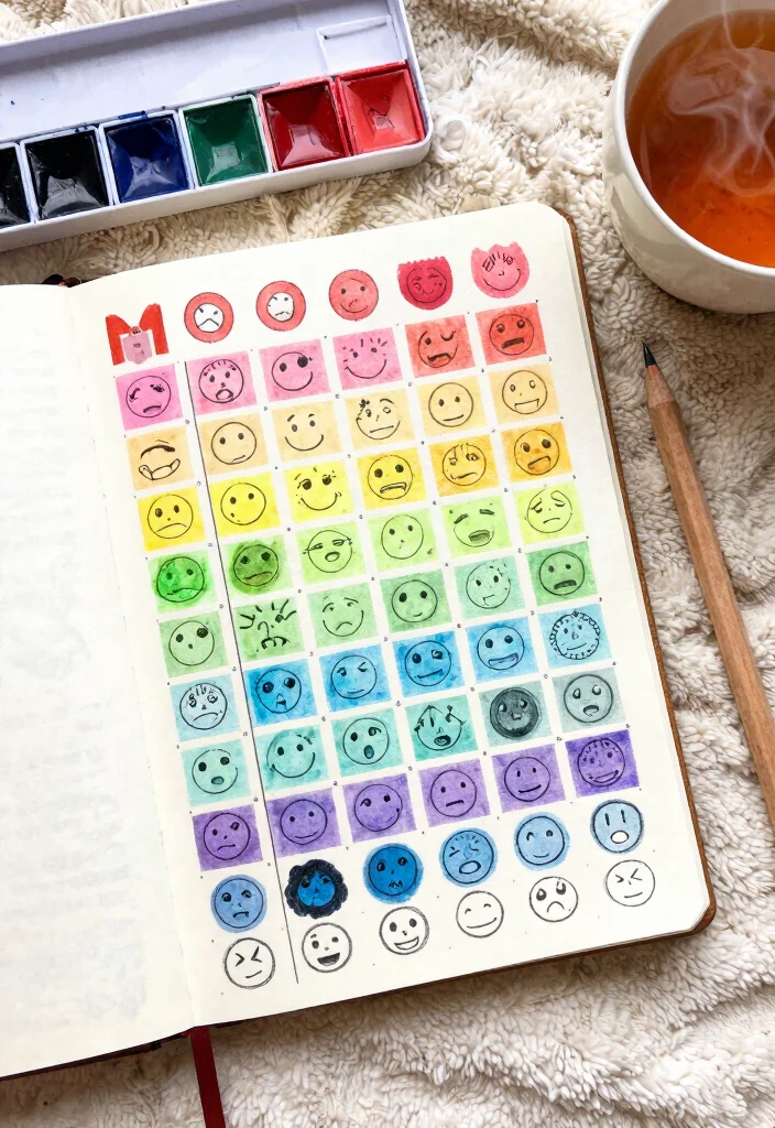 12 Illustrated Journal Ideas Anyone Can Try at Home - 3. Mood Tracker 1