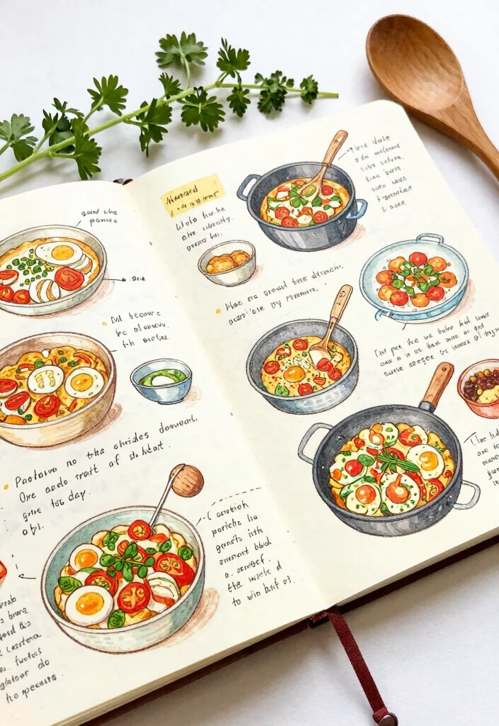 12 Illustrated Journal Ideas Anyone Can Try at Home - 7. Recipe Journal with Illustrations 1