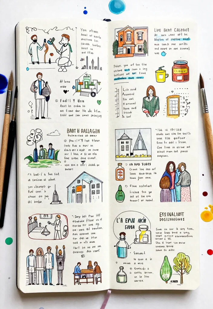 12 Illustrated Journal Ideas Anyone Can Try at Home - 9. Art Challenges 1
