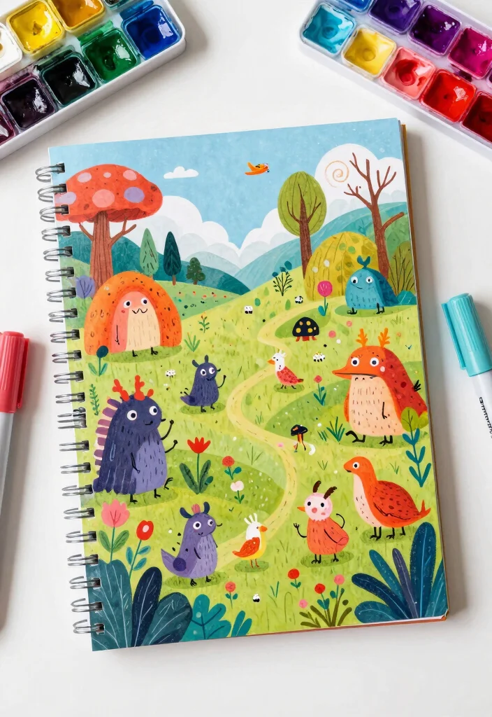 12 Journal Ideas Cover Page That Instantly Look Aesthetic 10 12 Journal Ideas Cover Page That Instantly Look Aesthetic 10. Whimsical Illustrations 0