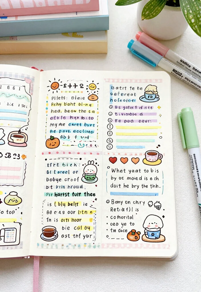 12 Journal Ideas Kawaii Cute and Beginner Friendly - 5. Gratitude Pages with Kawaii Flair 1