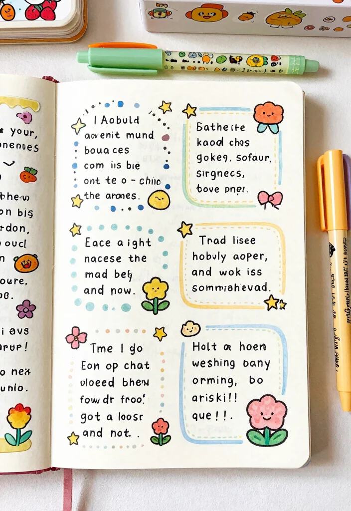 12 Journal Ideas Kawaii Cute and Beginner Friendly - 8. Kawaii Quotes and Inspiration 1