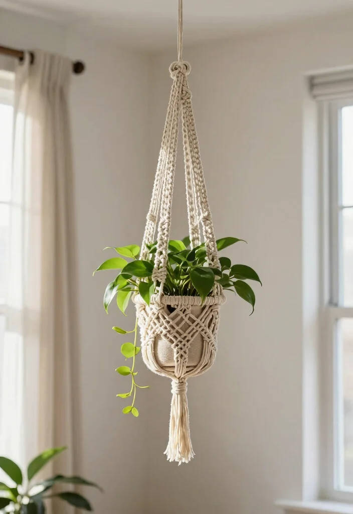 12 Macrame Easy DIY Craft Ideas Beginner Friendly - 2. Macrame Plant Hanger 1