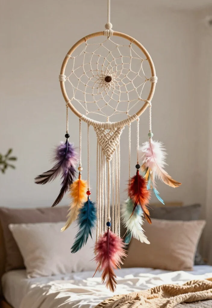 12 Macrame Easy DIY Craft Ideas Beginner Friendly - 6. Macrame Dreamcatcher 1