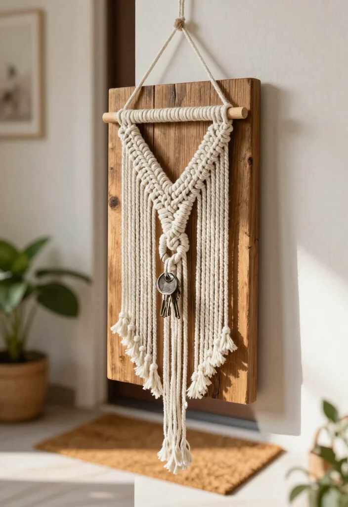 12 Macrame Easy DIY Craft Ideas Beginner Friendly - 7. Macrame Key Holder 1