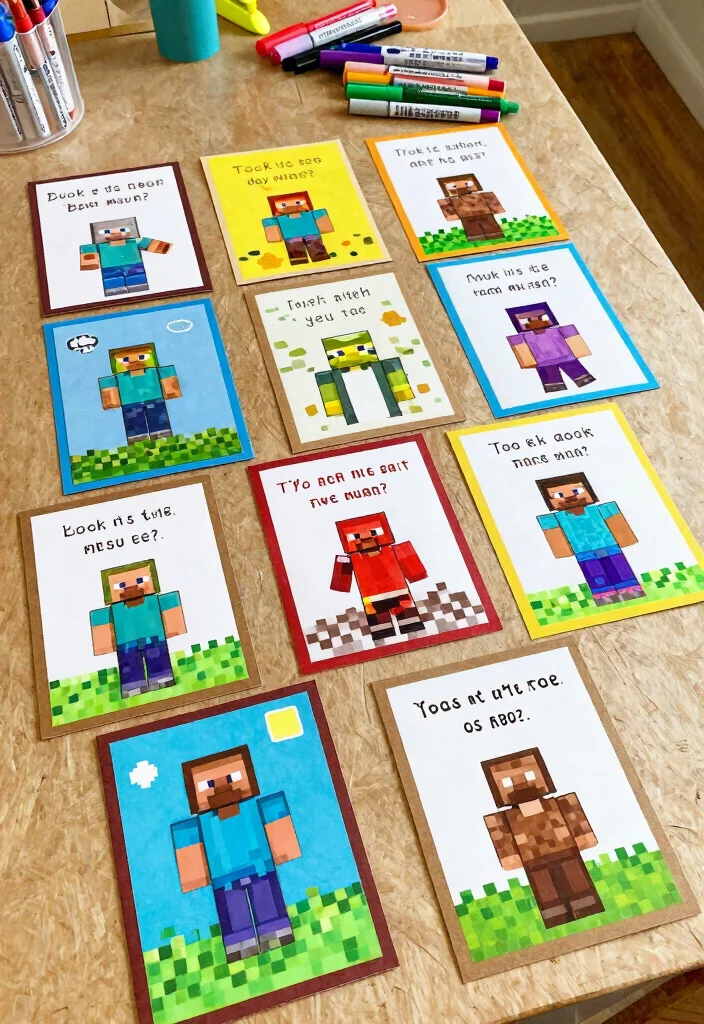 12 Minecraft Craft Ideas Creative DIY for Fans 10 12 Minecraft Craft Ideas Creative DIY for Fans 10. Minecraft Greeting Cards 0