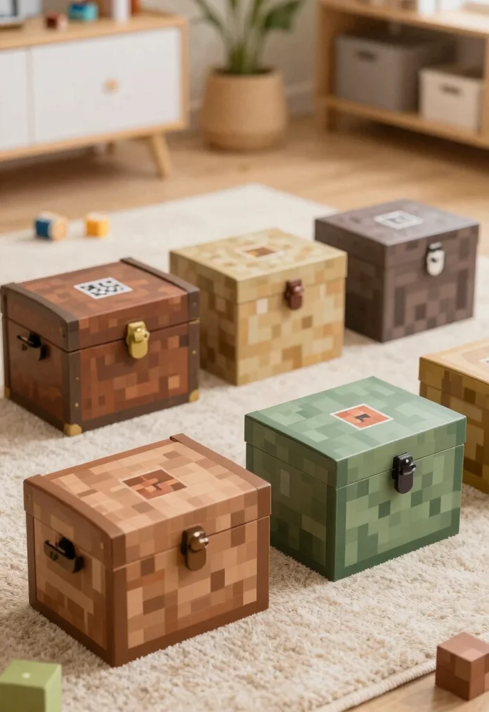 12 Minecraft Craft Ideas Creative DIY for Fans 3 12 Minecraft Craft Ideas Creative DIY for Fans 3. Minecraft themed Storage Boxes 0