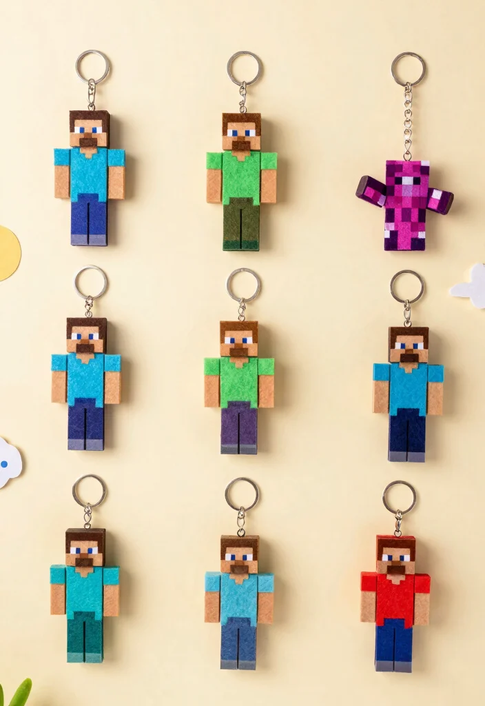 12 Minecraft Craft Ideas Creative DIY for Fans 8 12 Minecraft Craft Ideas Creative DIY for Fans 8. Minecraft Keychains 0