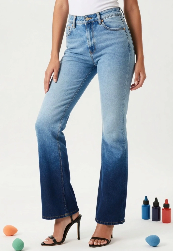 12 Painting Ideas on Pants for Unique Hand Painted Fashion 10 12 Painting Ideas on Pants for Unique Hand Painted Fashion - 10. Ombre Effects 1