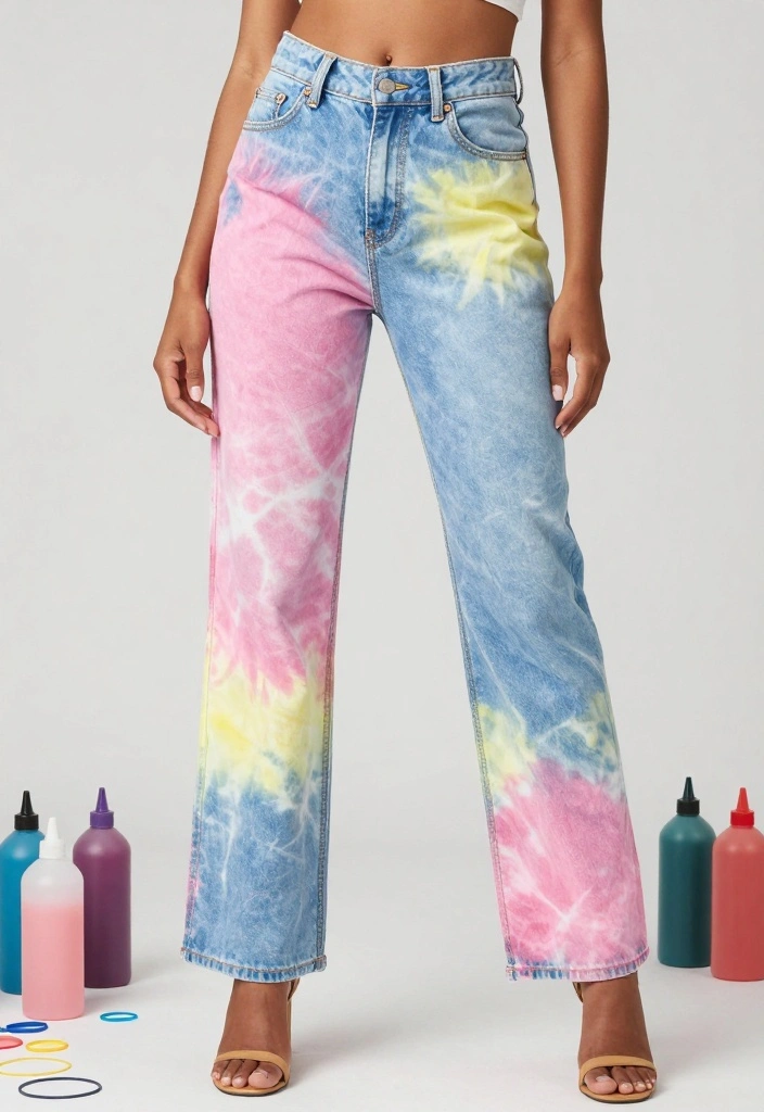 12 Painting Ideas on Pants for Unique Hand Painted Fashion 7 12 Painting Ideas on Pants for Unique Hand Painted Fashion - 7. Tie-Dye Twist 1