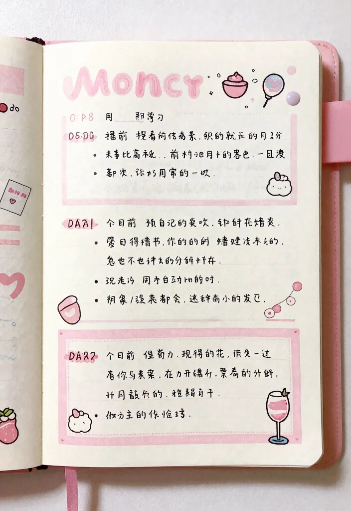 12 Pink Aesthetic Bullet Journal Ideas: Soft and Stylish - 12. Monthly Reflection Section 1