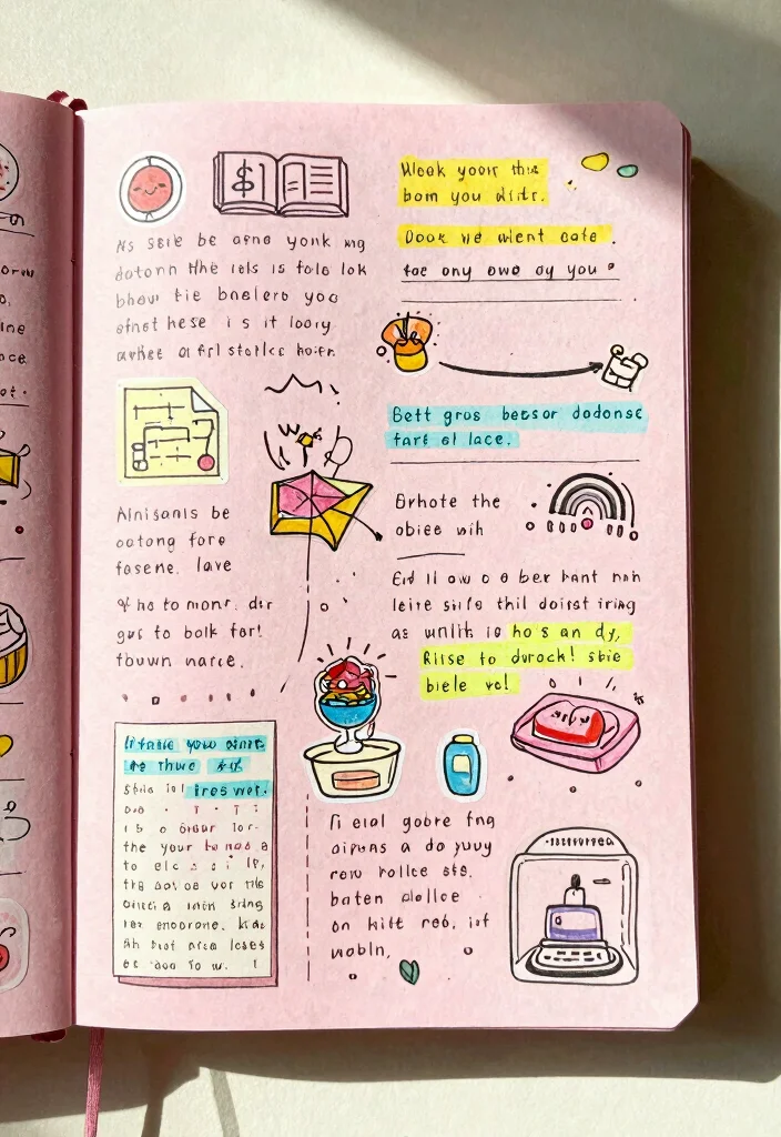 12 Pink Aesthetic Bullet Journal Ideas: Soft and Stylish - 8. Creative Brain Dump 1