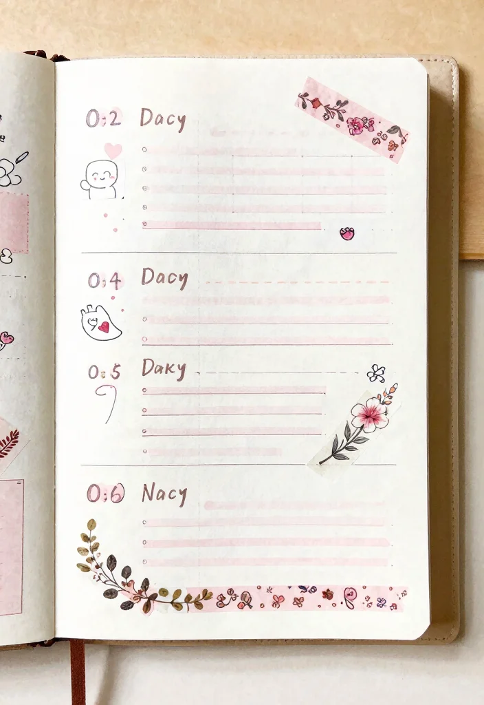 12 Pink Aesthetic Bullet Journal Ideas: Soft and Stylish - 9. Elegant Weekly Spread 1