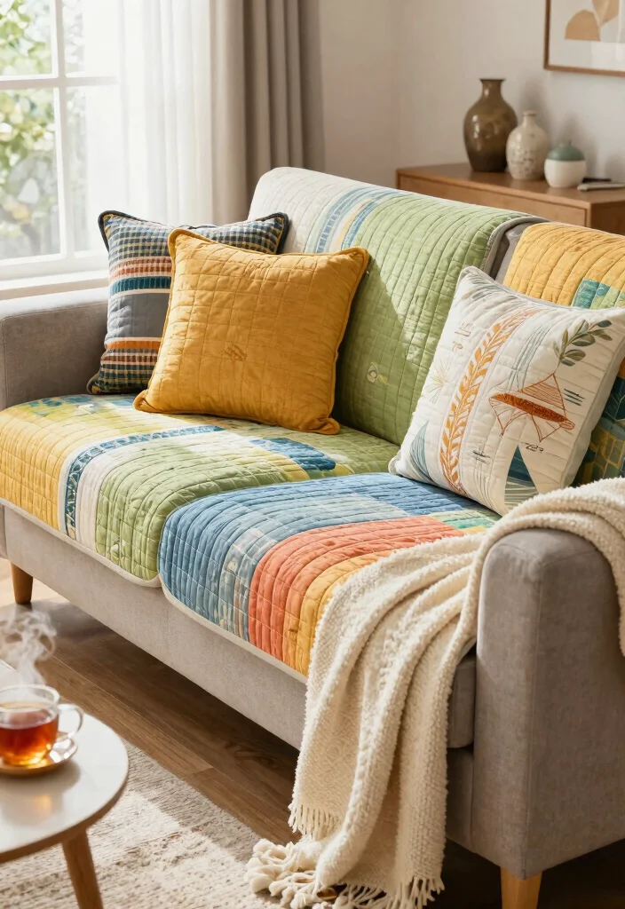 12 Quilt Craft Ideas for Cozy Handmade Creations 3 12 Quilt Craft Ideas for Cozy Handmade Creations - 3. Quilted Cushion Covers 1