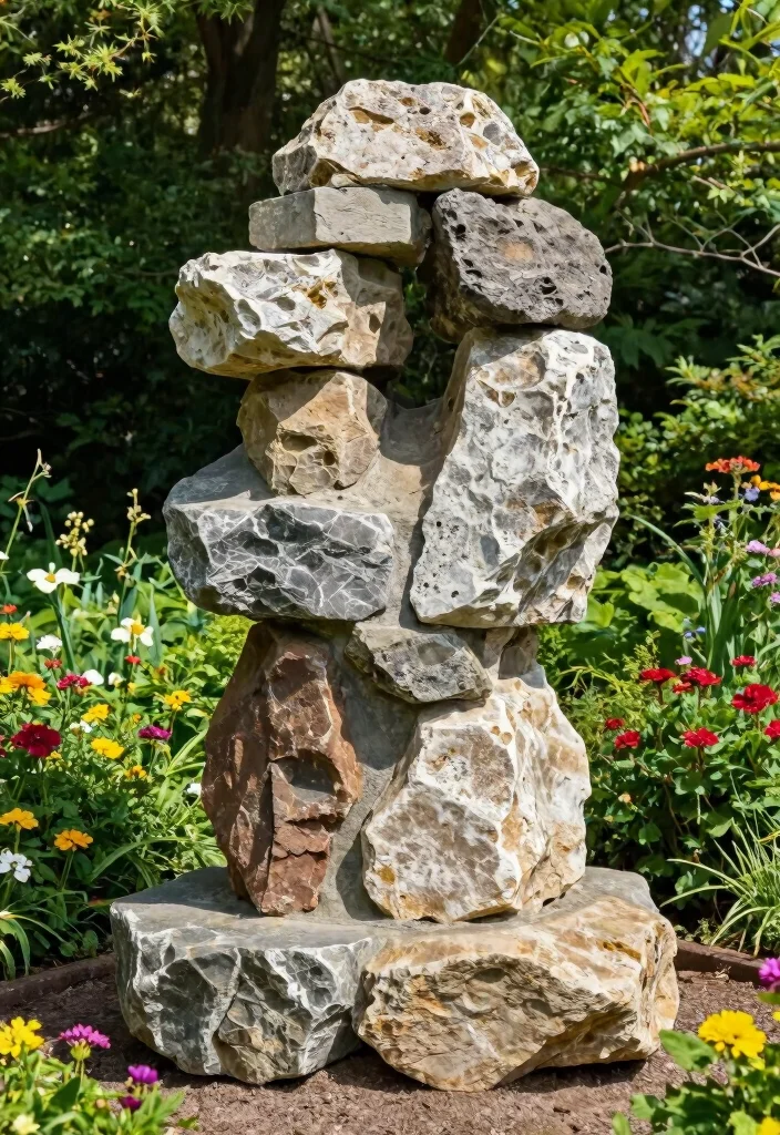 12 Rock Craft Ideas Easy Outdoor Friendly DIY Decor - 4. Rock Garden Sculptures 1