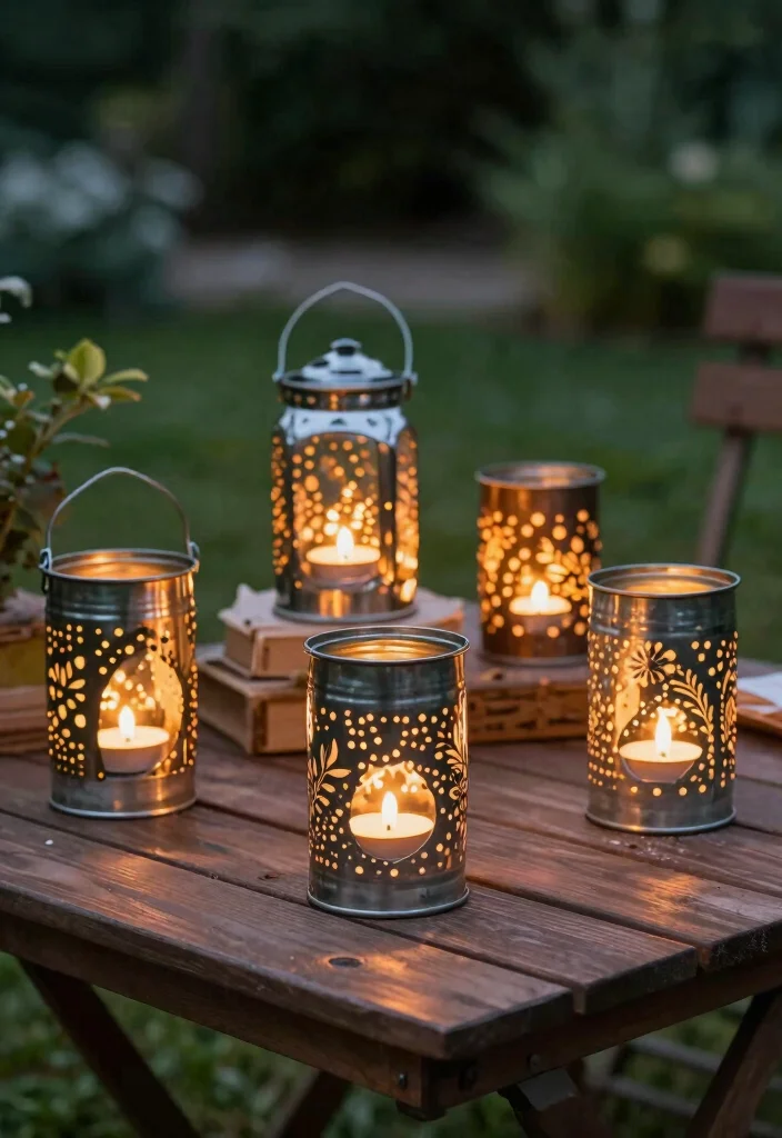 12 Summer Craft Ideas for Adults: Easy and Refreshing - 1. Upcycled Tin Can Lanterns 1
