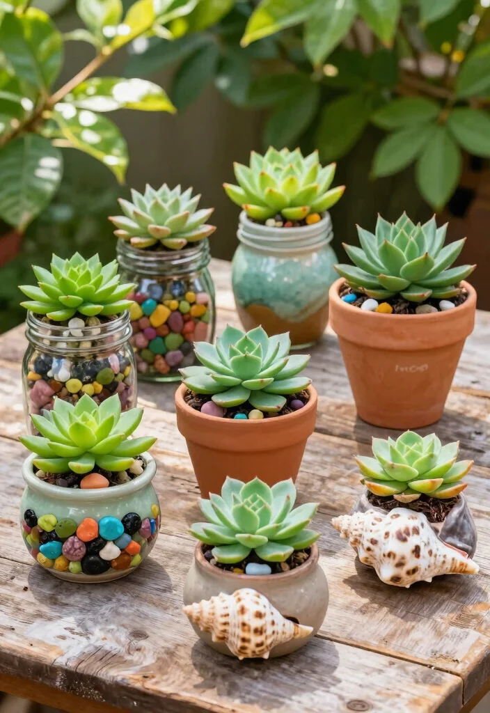 12 Summer Craft Ideas for Adults: Easy and Refreshing - 4. DIY Succulent Planters 1