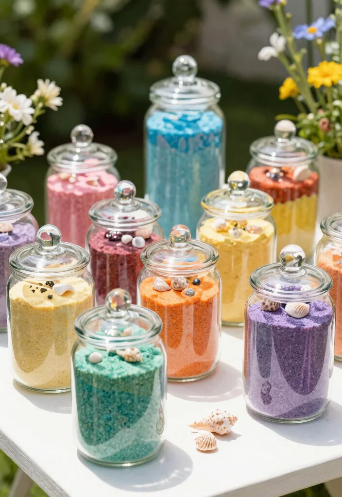 12 Summer Craft Ideas for Adults: Easy and Refreshing - 9. Decorative Sand Jars 1