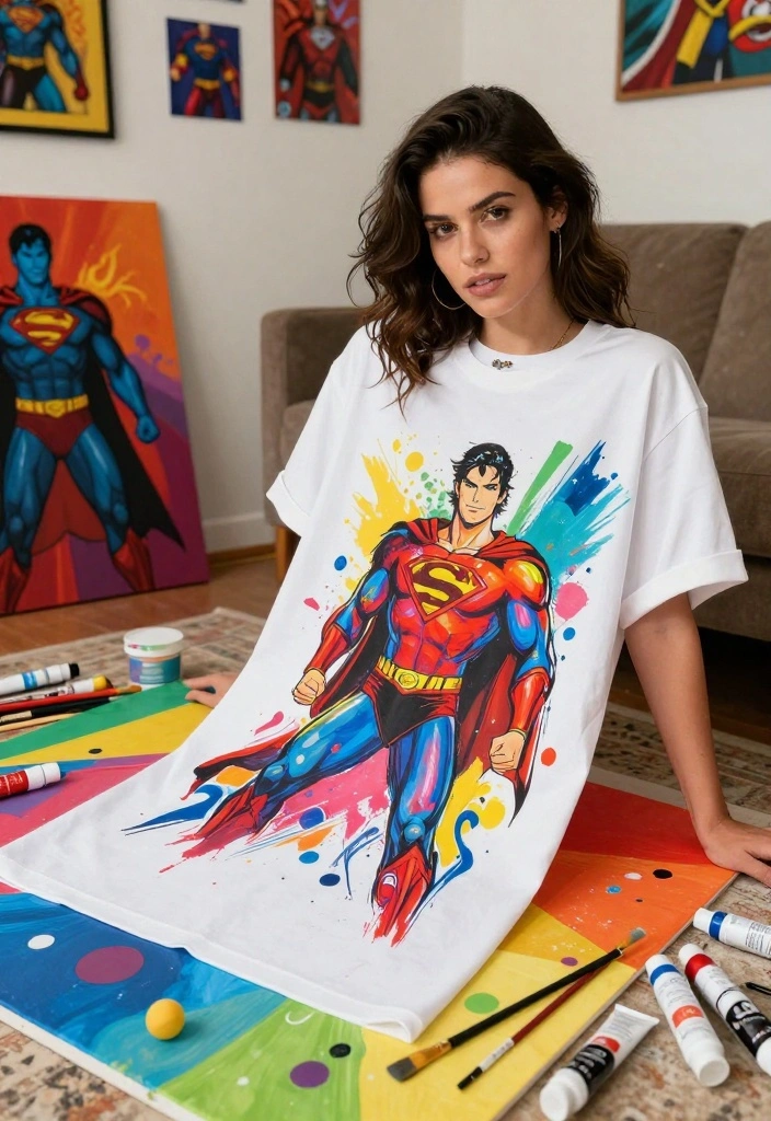 12 T Shirt Painting Ideas for Boyfriend He’ll Actually Wear - 4. Comic Book Hero Mashup 1